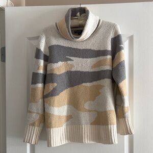 Elegant Women's Cowl Neck Sweater - Cream, Gray, Tan